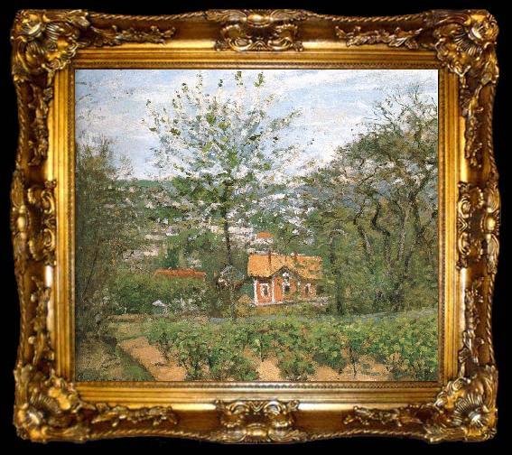 framed  Camille Pissarro Hut villages, ta009-2